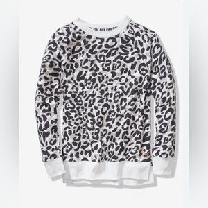 PINK Victoria's Secret Leopard Print Sweatshirt - Black and White Size XS